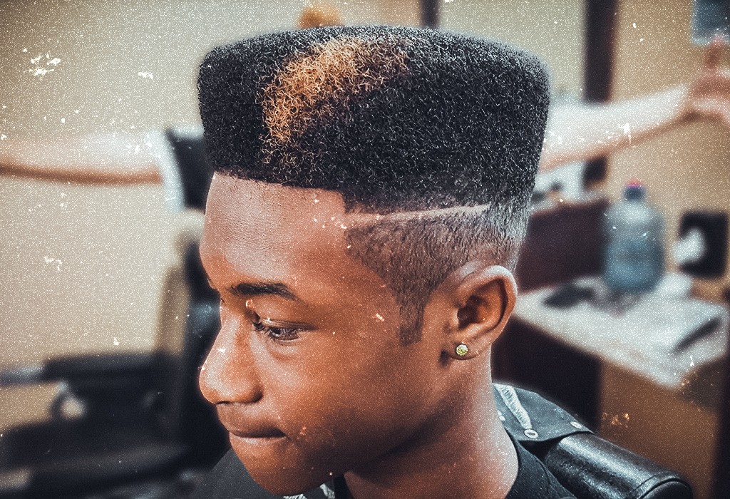 "a picture of a high top fade"